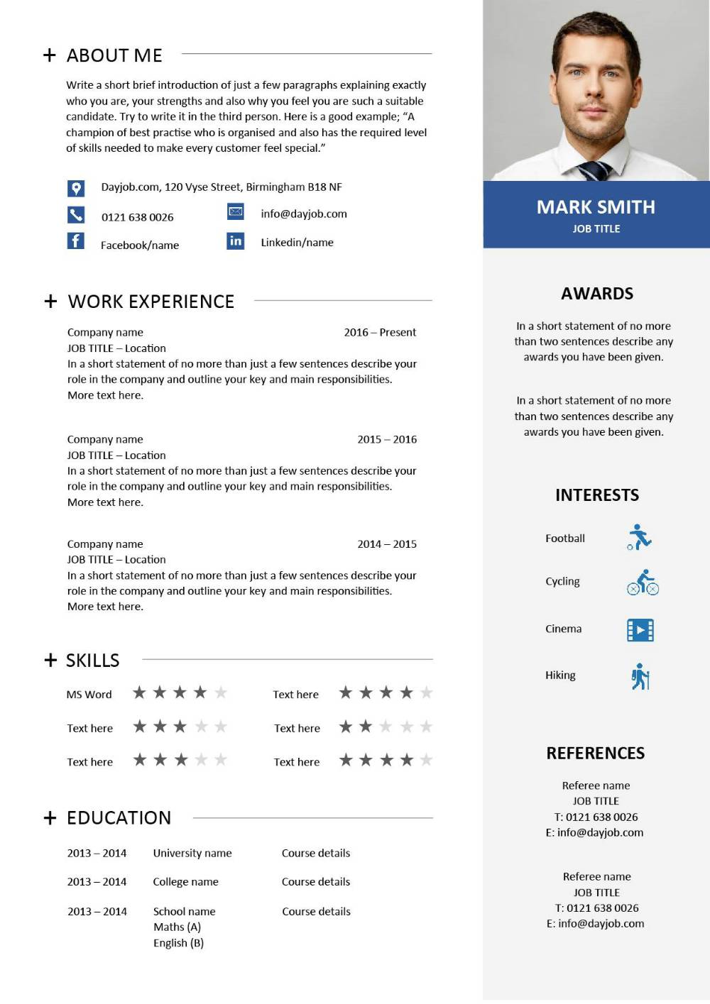 free word resume templates download