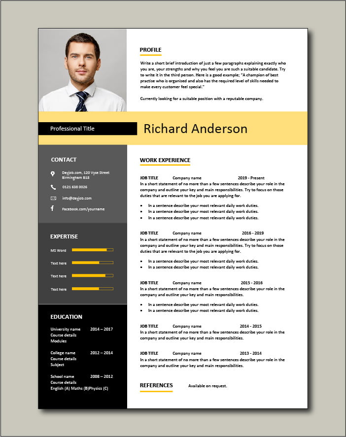 resume templates for free to download