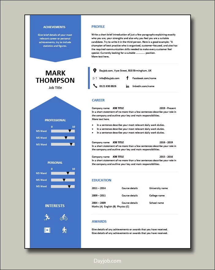 Free CV template 43